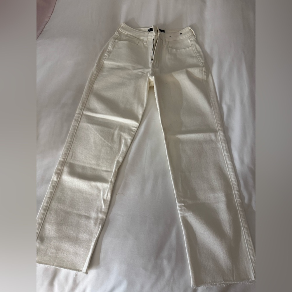 Hollister Cream Vintage Straight Jeans